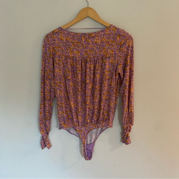 Free People Kaya Floral Pink Bodysuit - Picture 8 of 9